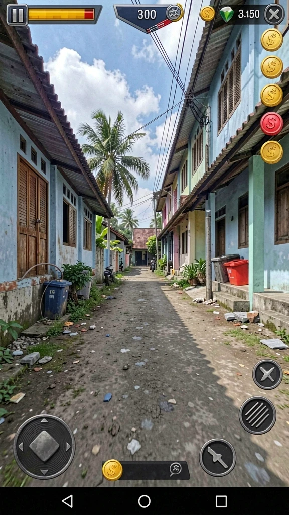 Tangkapan layar menampilkan level baru yang penuh warna.