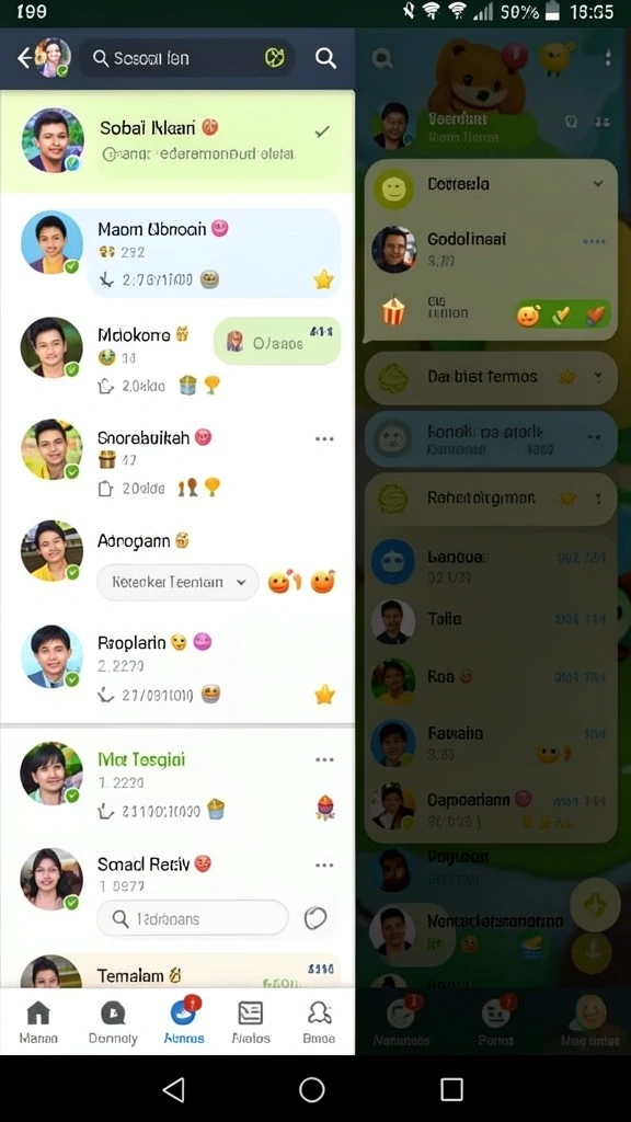Karakter yang beragam dan mudah dikenali.