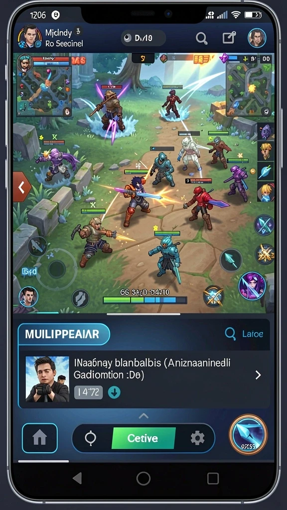 Tangkapan layar menunjukkan interaksi karakter dalam level yang penuh warna.