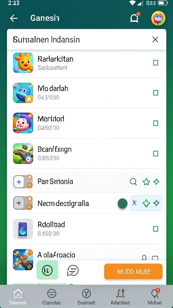 Fitur tantangan harian yang menarik untuk diikuti.