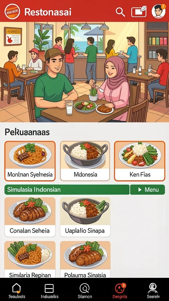 Tampilan antarmuka pengguna yang menarik