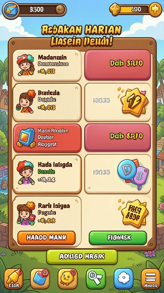Tampilan menu utama yang informatif dan menarik.