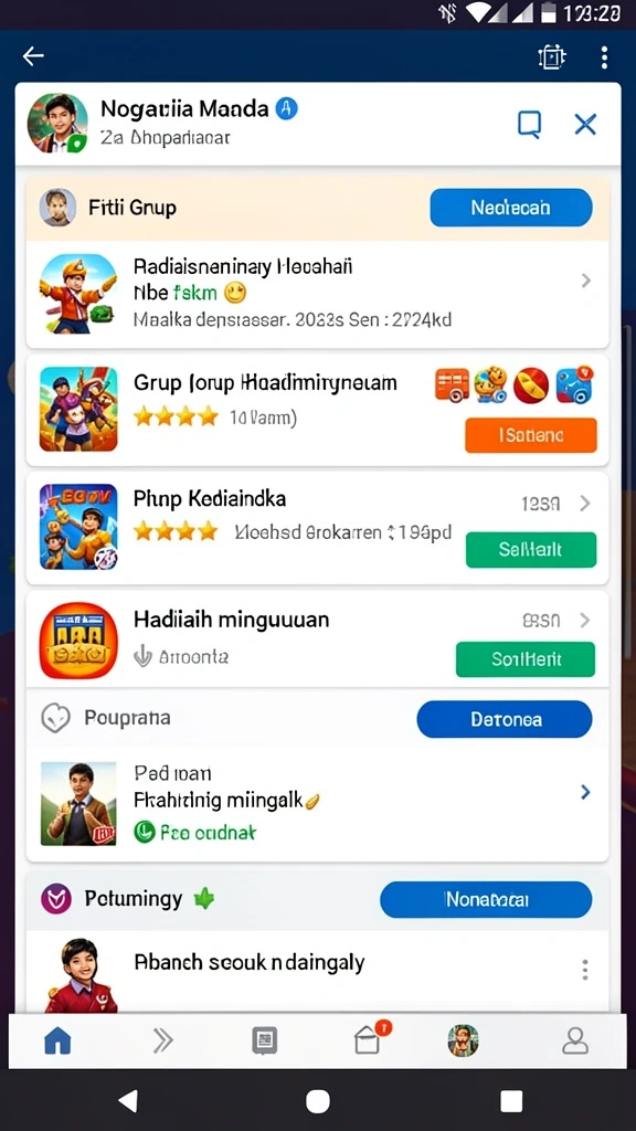 Mode permainan dengan berbagai tantangan seru.