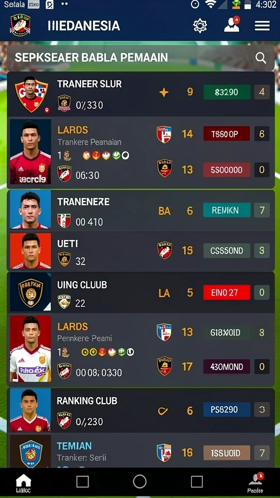 Leaderboards untuk melihat peringkat pemain.