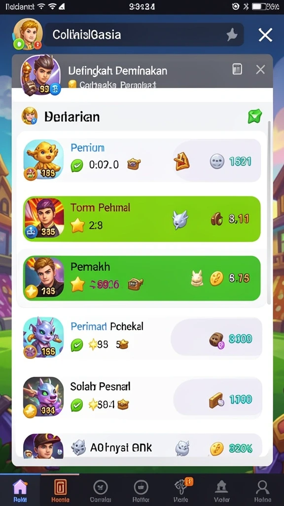 Screenshot fitur bonus harian yang menarik.