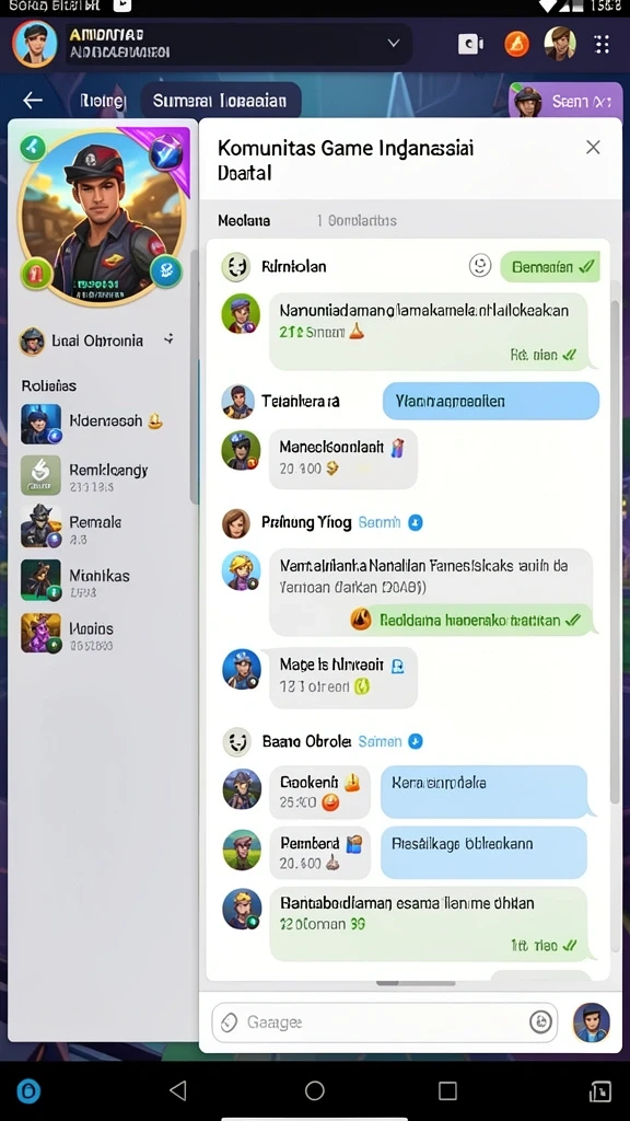 Screenshot dari fitur interaksi komunitas yang seru.