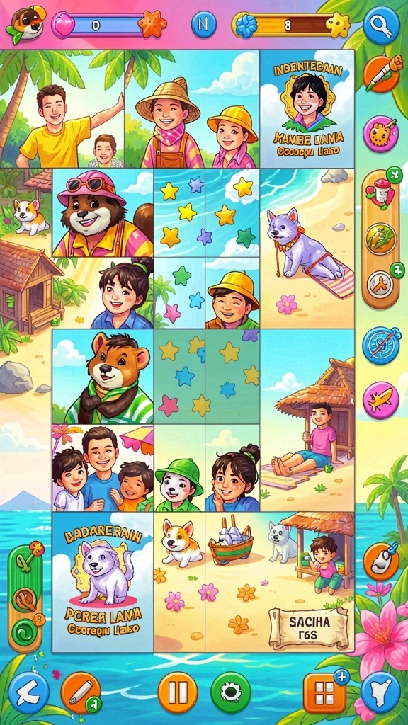 Screenshot menampilkan permainan kartu yang menarik.
