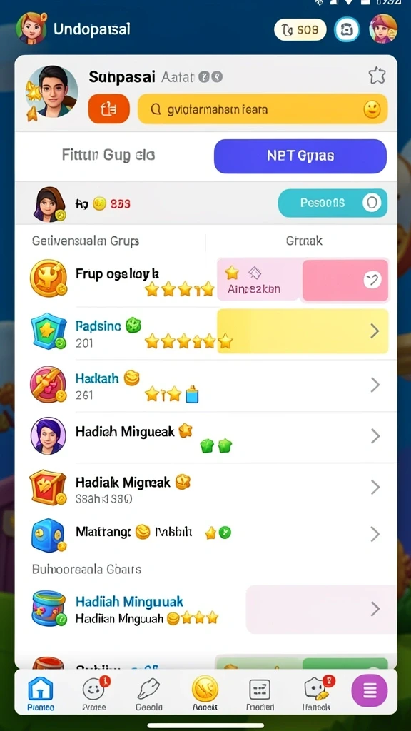 Permainan slot dengan tema yang bervariasi.