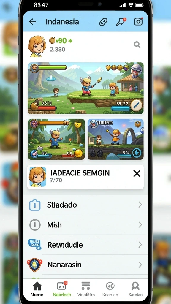 Level yang menantang dengan desain yang kreatif.