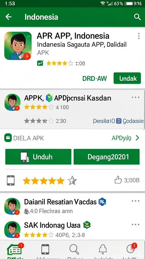 Tampilan antarmuka yang sederhana dan futuristik.
